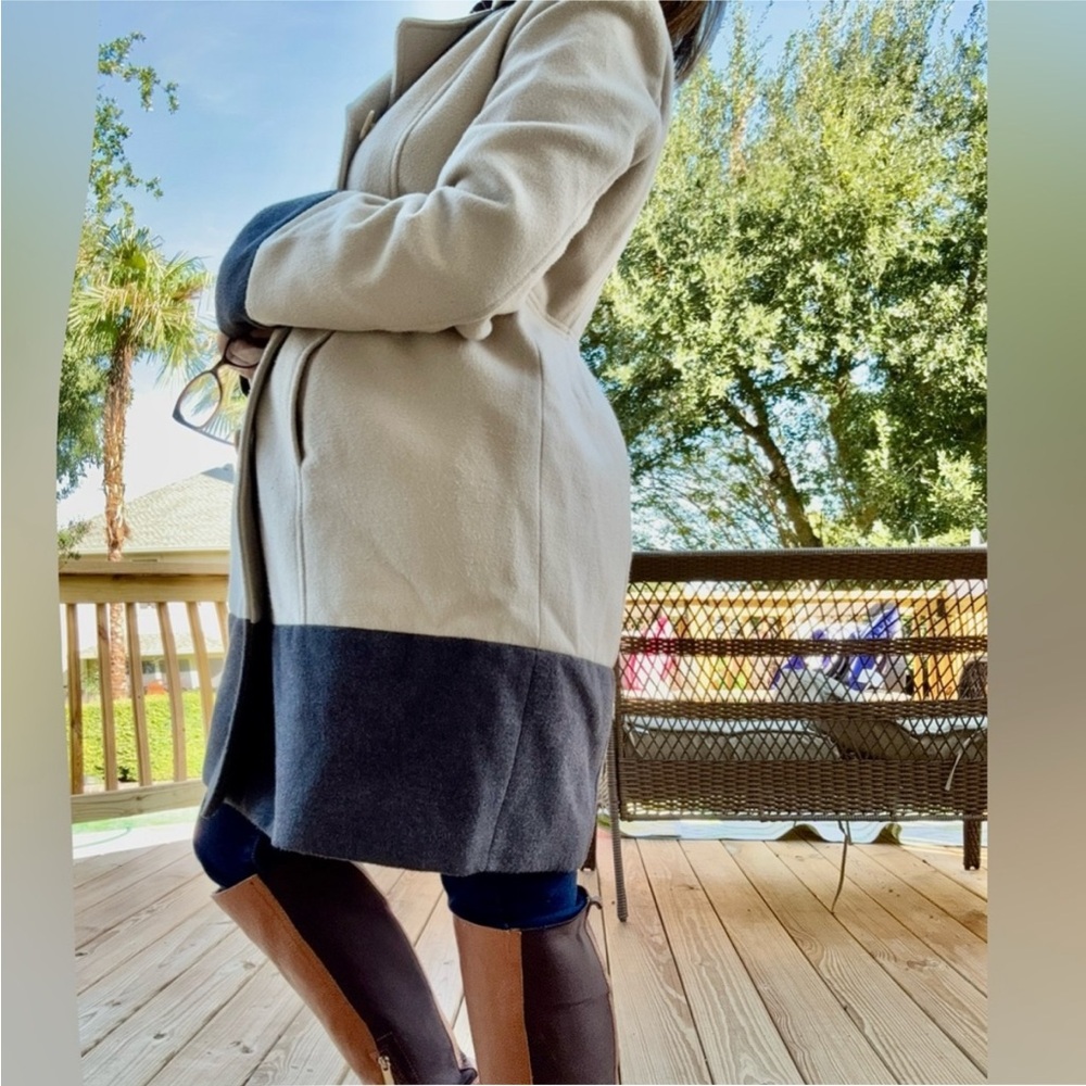 Motherhood maternity Small beige pea coat